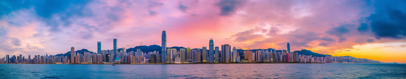 实拍天空下湖边的高楼大厦壮观景色,高清,摄影图,摄影图片,图片大全,摄影图免费下载